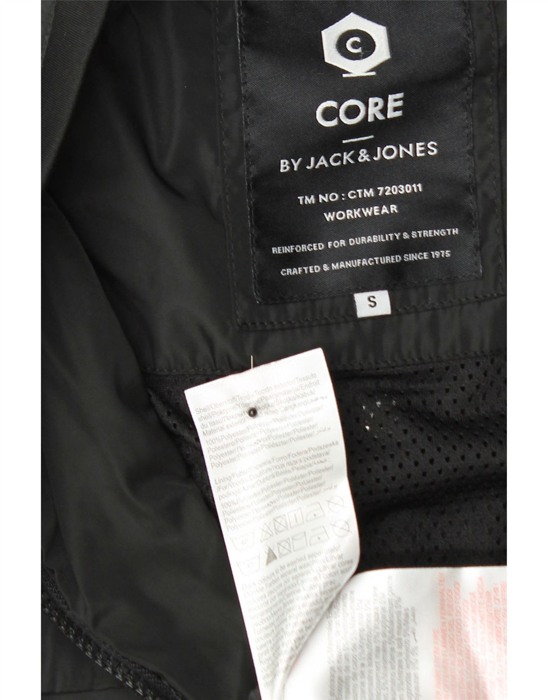 JACK & JONES Mens Bomber Jacket UK 36 Small Black Polyester Vintage Jack & Jones and Second-Hand Jack & Jones from Messina Hembry 