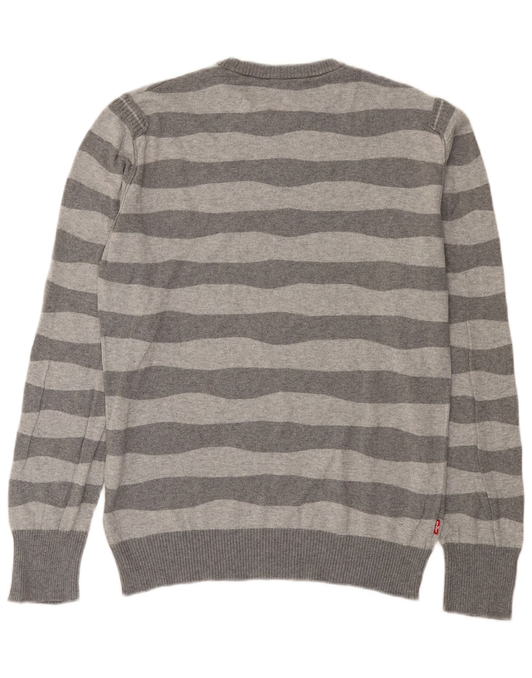 Maglione maglione girocollo da uomo Levi's in cotone a righe grigio medio