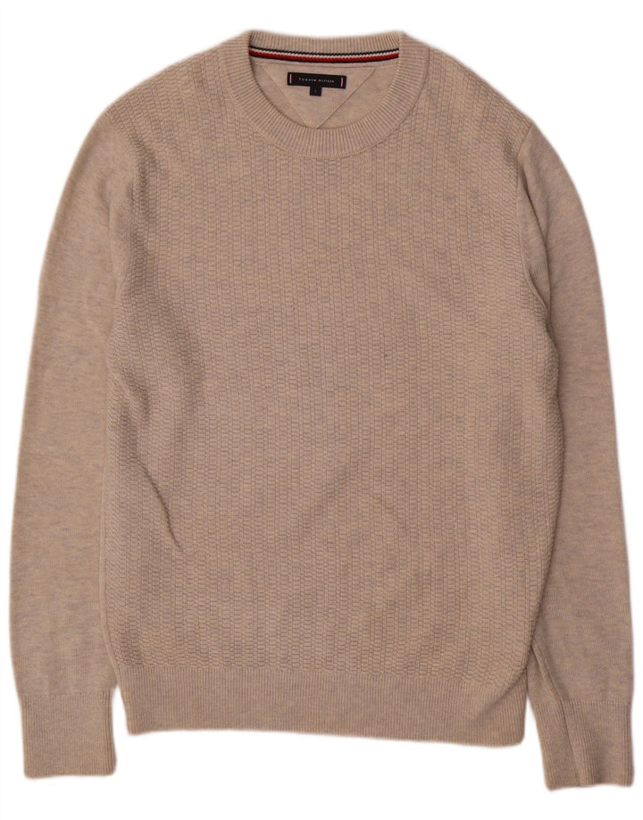 Maglione maglione girocollo da uomo Tommy Hilfiger grande beige