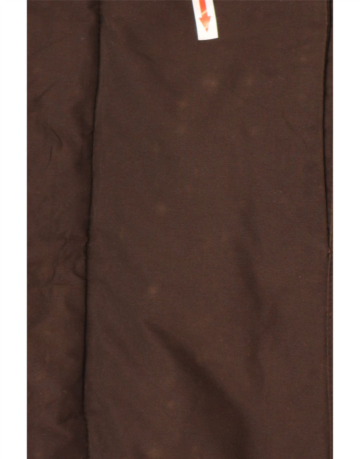 Cappotto imbottito con cappuccio da donna Woolrich UK 16 grande cotone marrone