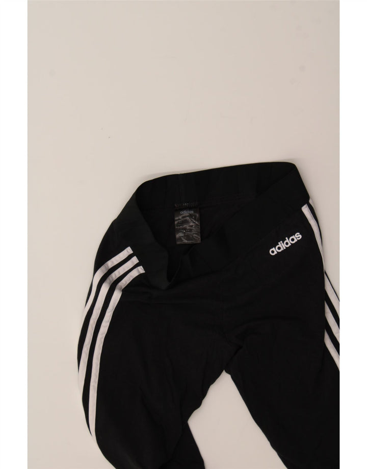 ADIDAS Womens Leggings UK 8/10 Small  Black Cotton Vintage Adidas and Second-Hand Adidas from Messina Hembry 