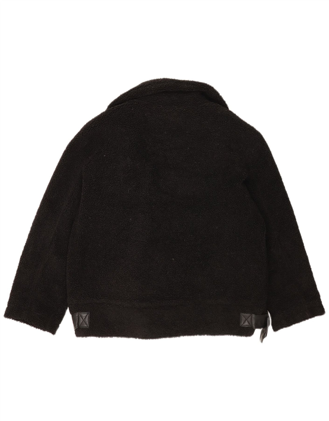 Giacca in pile oversize da donna Topshop UK 14 poliestere nero medio