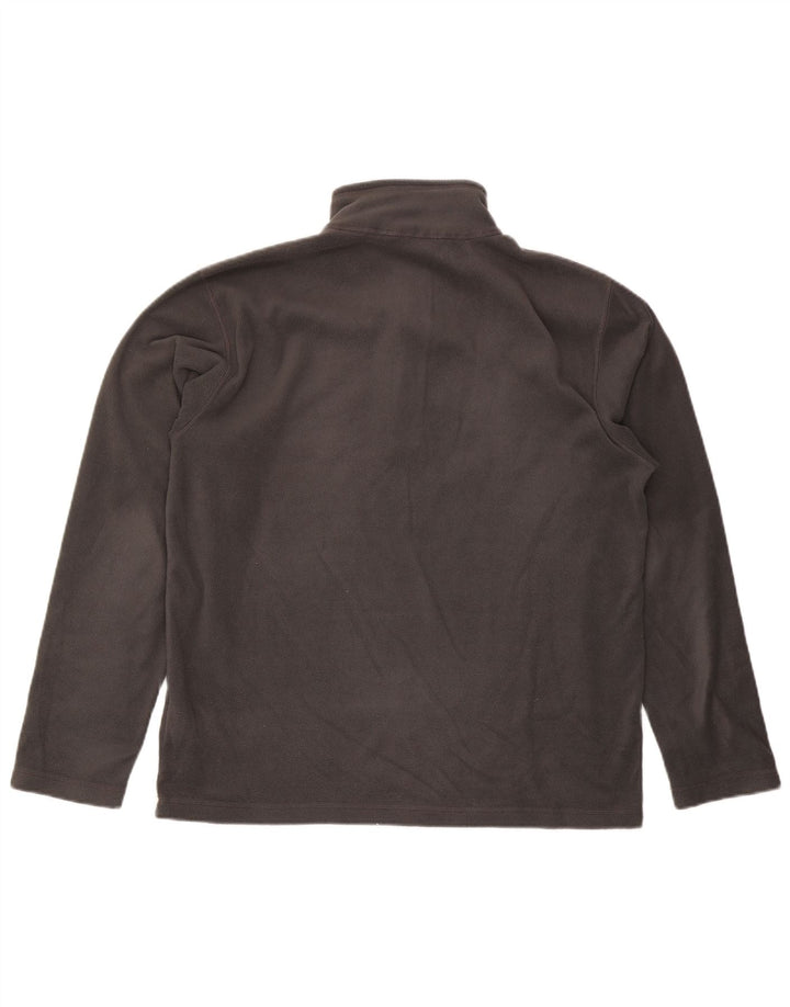 Maglione in pile da uomo The North Face con zip e collo, grande, in poliestere grigio