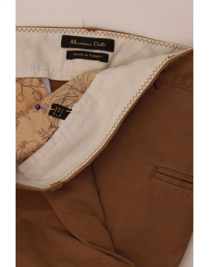 Pantaloni chino slim da donna Massimo Dutti EU 40 medio W30 L30 Beige