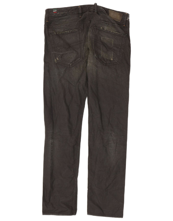 Jeans skinny slim effetto consumato Shioner da uomo Diesel W32 L30 cotone nero