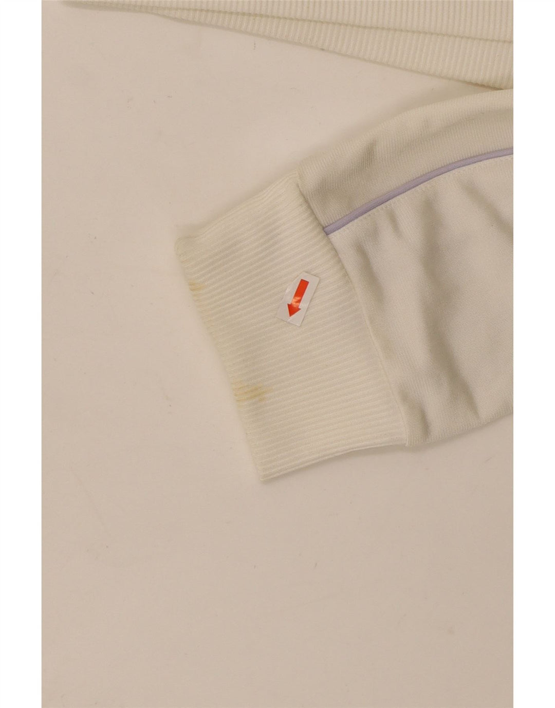 Giacca da tuta da donna ADIDAS UK 16 Large in poliestere bianco sporco