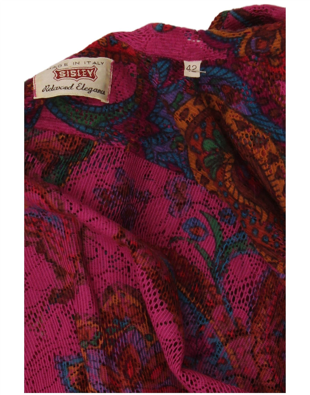 Camicia da donna Eleganza rilassata Sisley IT 42 Rosa medio Paisley Bohemian