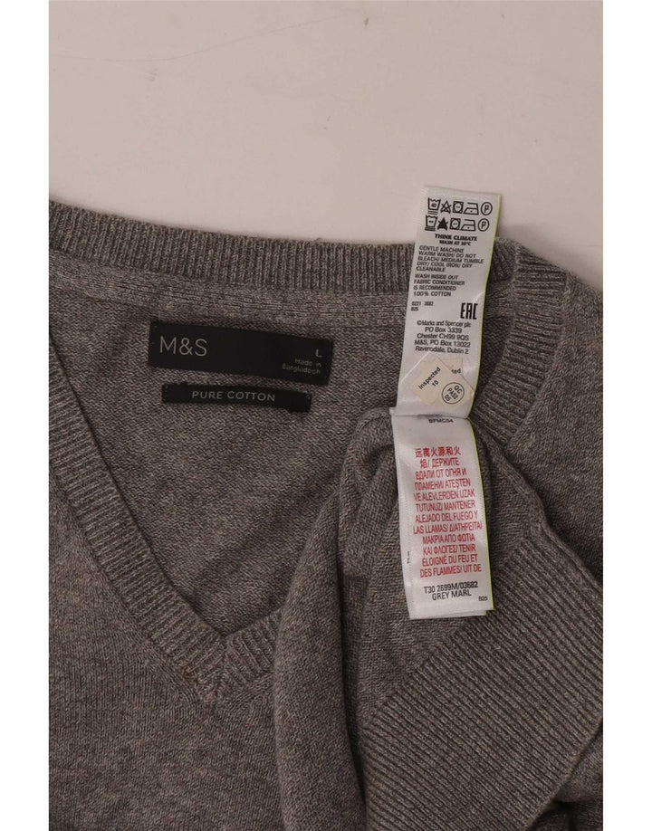 Canottiera da uomo Marks & Spencer grande in cotone grigio