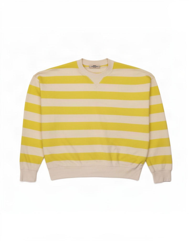 Felpa da donna Marks & Spencer UK 14 a righe gialle medie