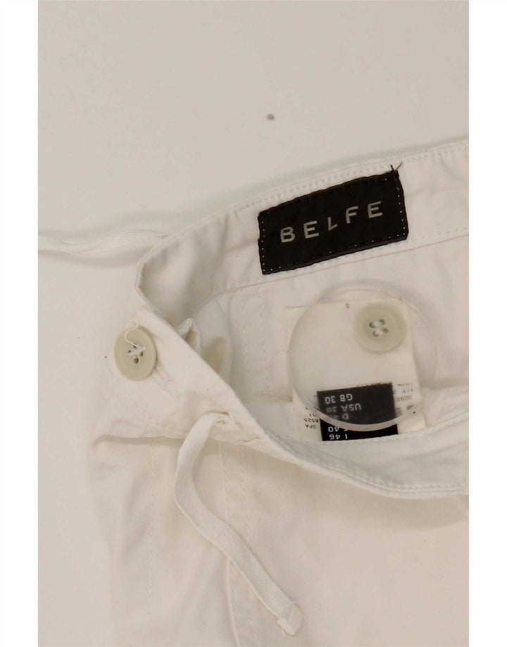 Pantaloncini chino da uomo Belfe W30 cotone bianco medio