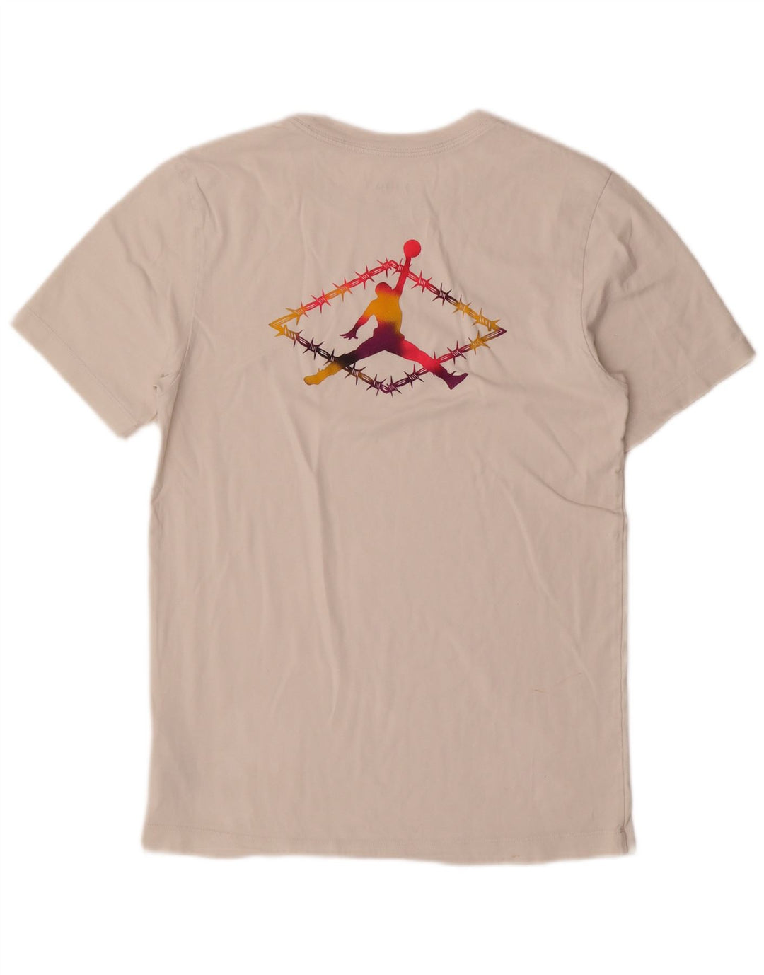 T-shirt grafica Jordan Air da uomo piccola in cotone bianco