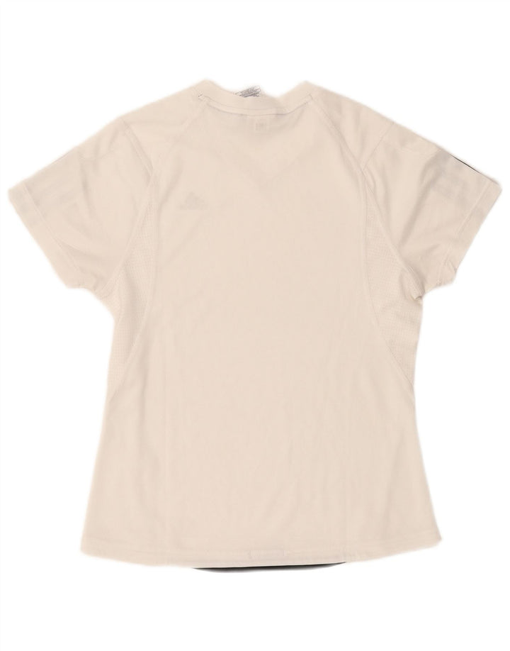 T-shirt Adidas Climacool da donna Top UK 10 piccola poliestere bianco