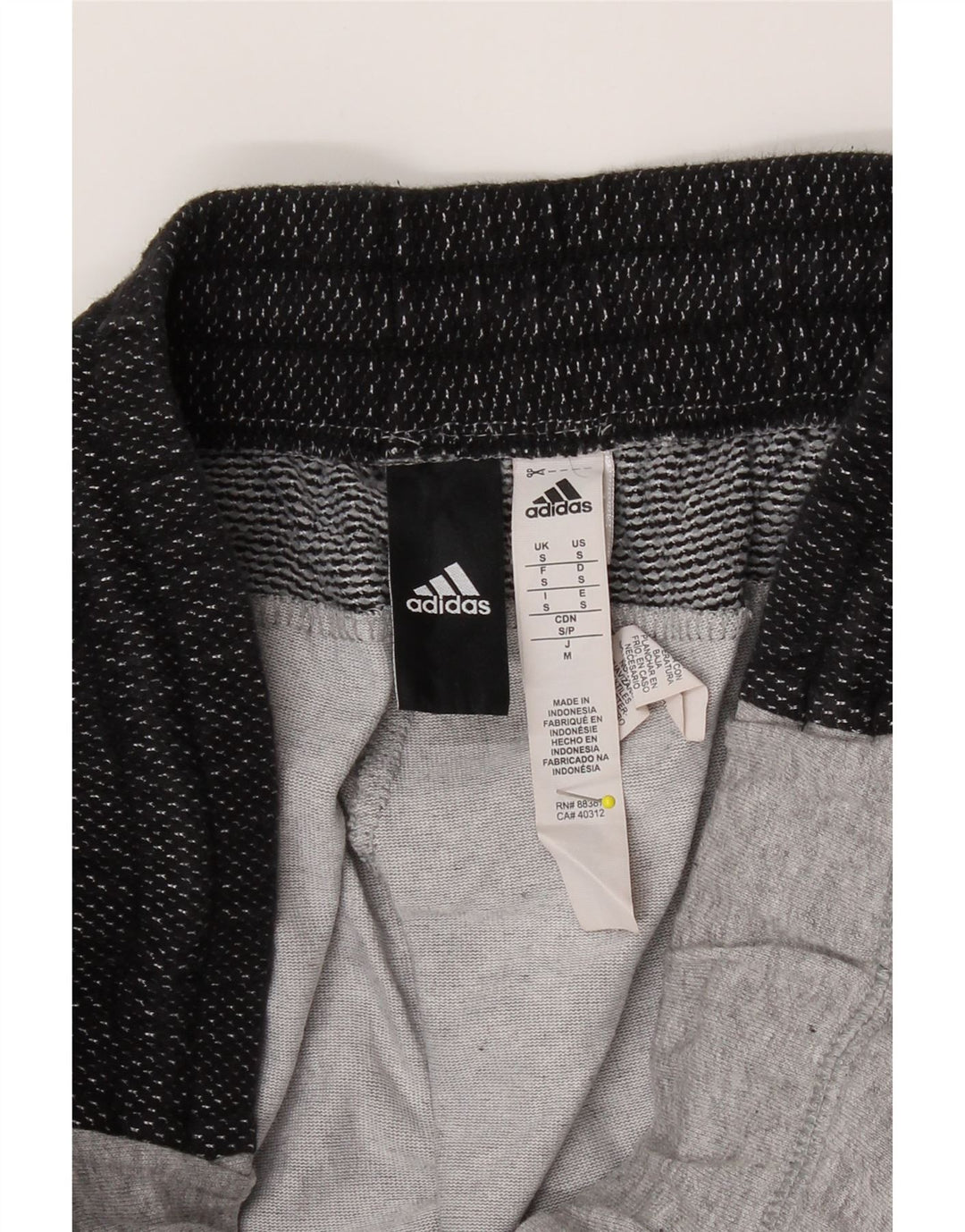 ADIDAS Mens Tracksuit Trousers Small  Grey Colourblock Cotton Vintage Adidas and Second-Hand Adidas from Messina Hembry 