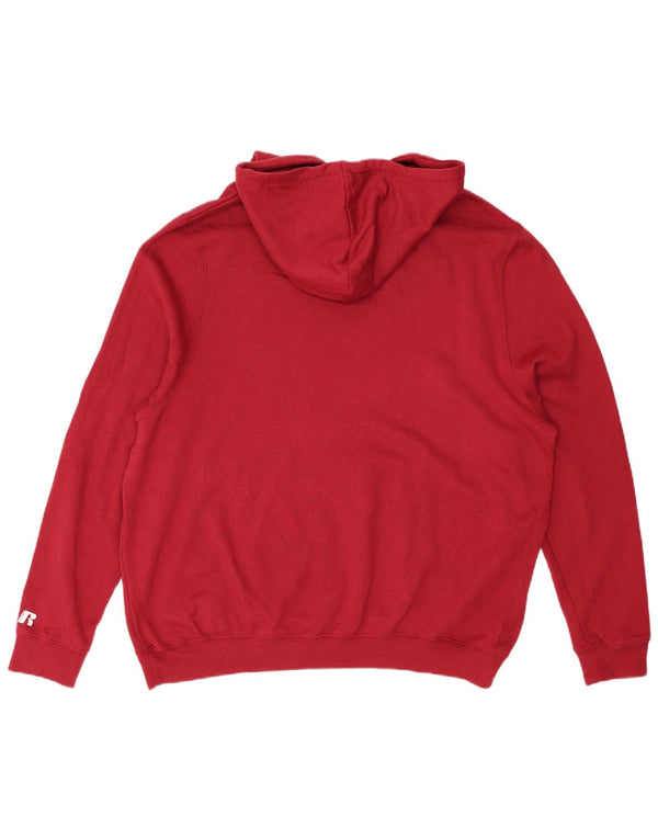 RUSSELL ATHLETIC Felpa con cappuccio da donna Arkansas Razorbacks UK 22/24 3XL Rossa