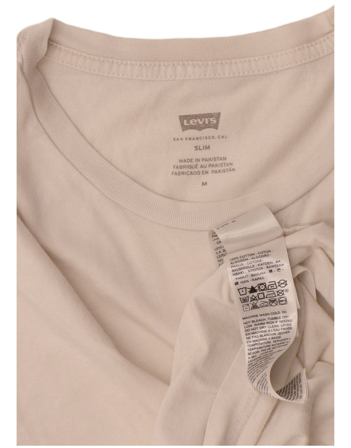 T-shirt slim da uomo Levi's Top in cotone bianco medio