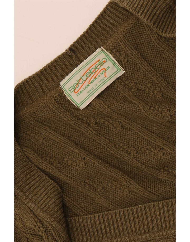 Maglione cardigan da uomo Settebello grande color kaki