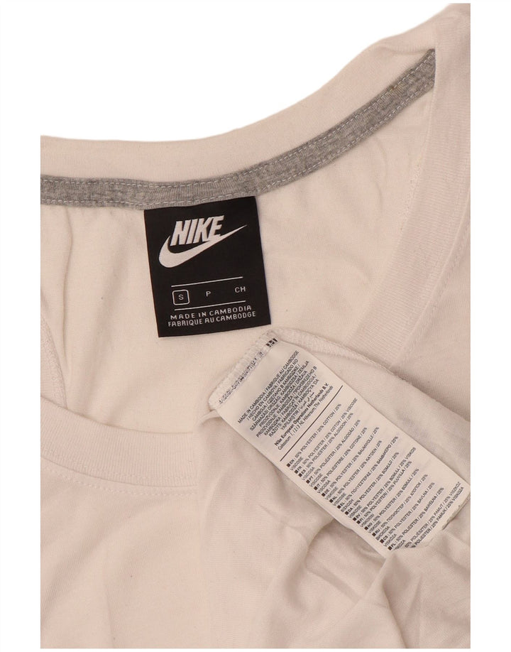 Nike - Canotta grafica da donna, top UK 14, grande, poliestere bianco, sportivo