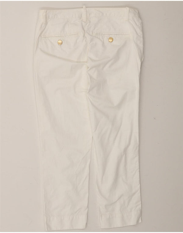 DSQUARED2 Womens Tapered Casual Trousers EU 38 Medium W29 L24 White Cotton
