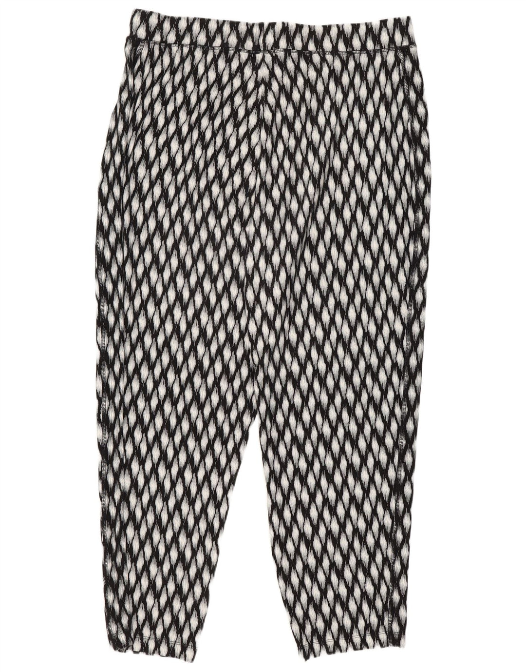 Leggings corti da donna Marks & Spencer UK 16 grande viscosa geometrica nera