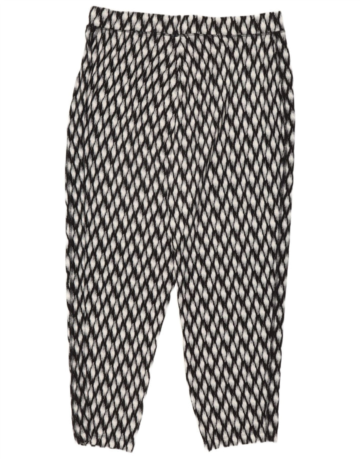 Leggings corti da donna Marks & Spencer UK 16 grande viscosa geometrica nera