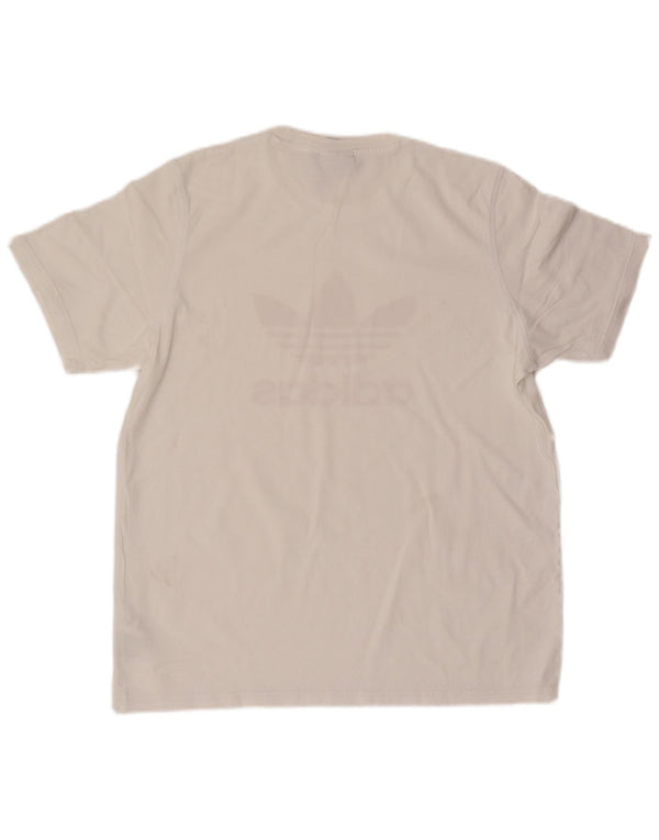 T-shirt grafica da uomo Adidas Top grande in cotone bianco