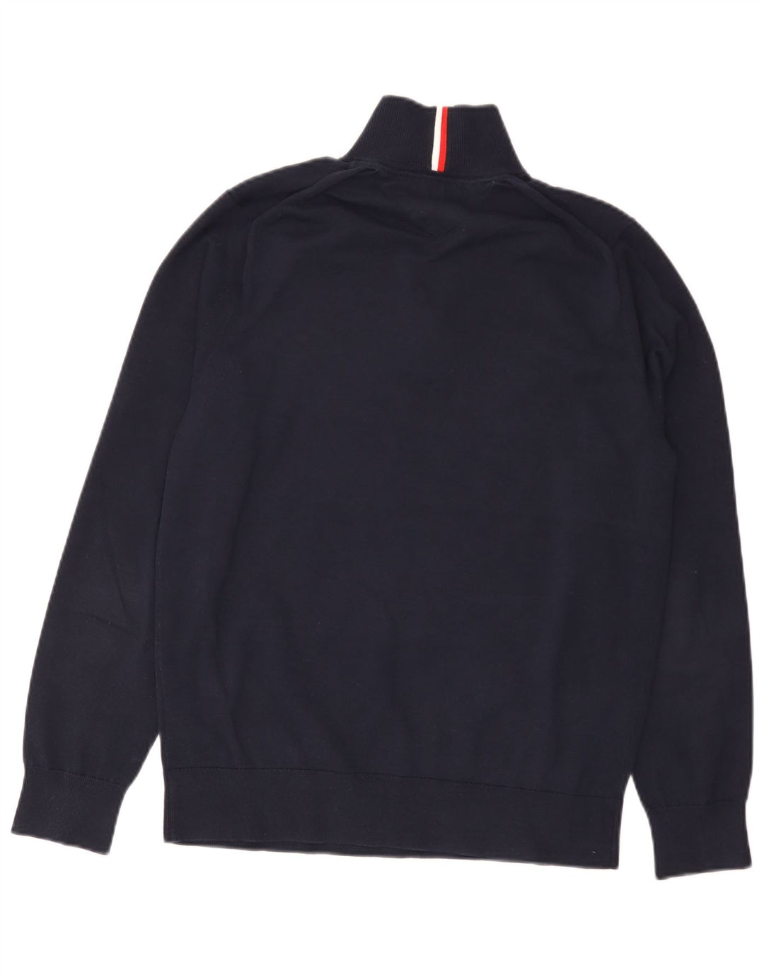 Maglione maglione con zip da uomo Tommy Hilfiger in cotone blu navy medio