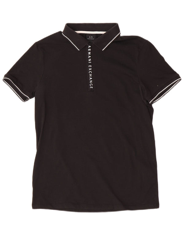 Polo da uomo Armani Exchange in cotone nero medio