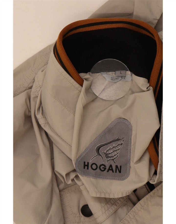 Giubbotto bomber slim fit da uomo Hogan UK 40 grande beige