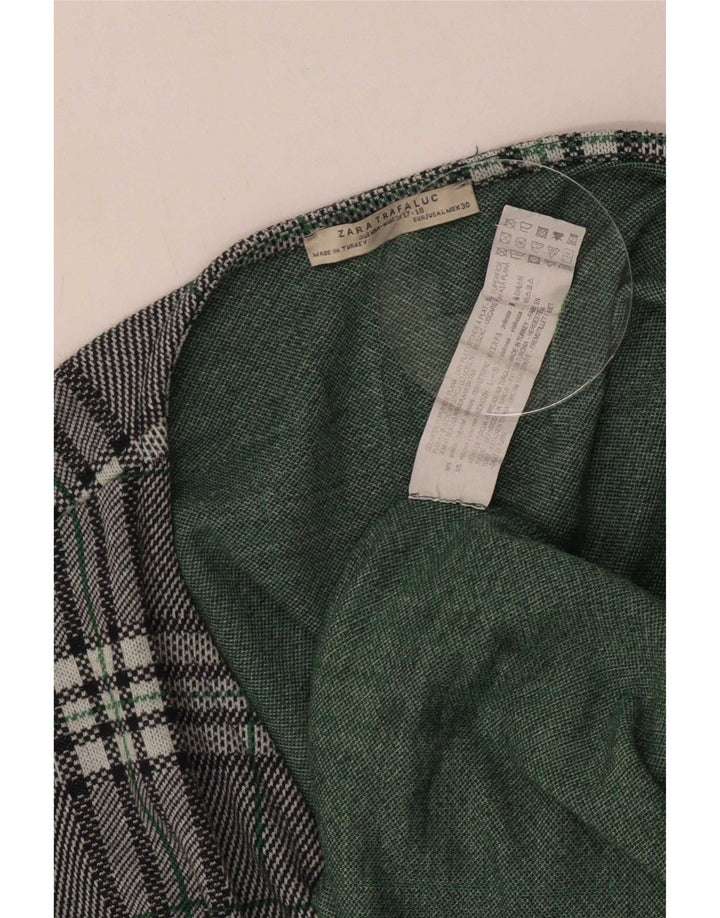 Abito a portafoglio da donna Zara UK 14 Poliestere scozzese grande verde