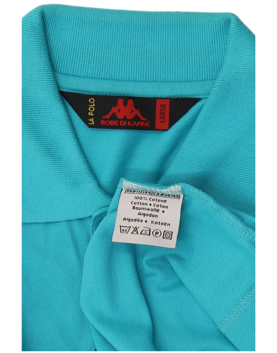 Polo Uomo KAPPA Large Blu Cotone