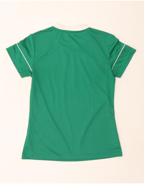 T-shirt Adidas Climalite da donna Top UK 8/10 Small Verde Poliestere
