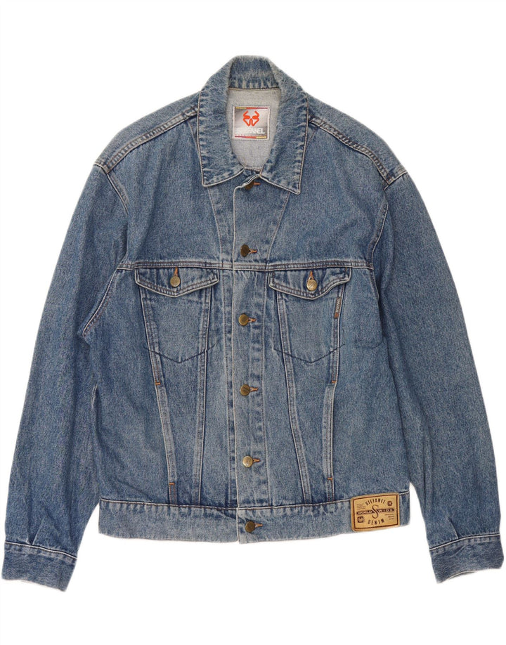 STEFANEL Mens Denim Jacket UK 38 Medium Blue Cotton