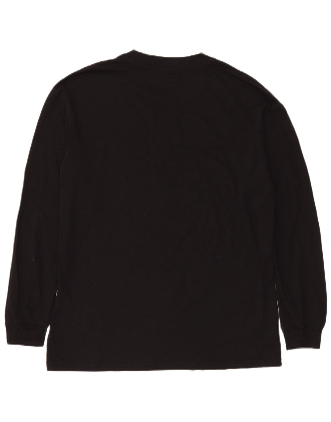 JACK & JONES Top da uomo a maniche lunghe piccolo in cotone nero