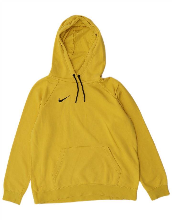 Felpa con cappuccio da uomo Nike Large in cotone giallo