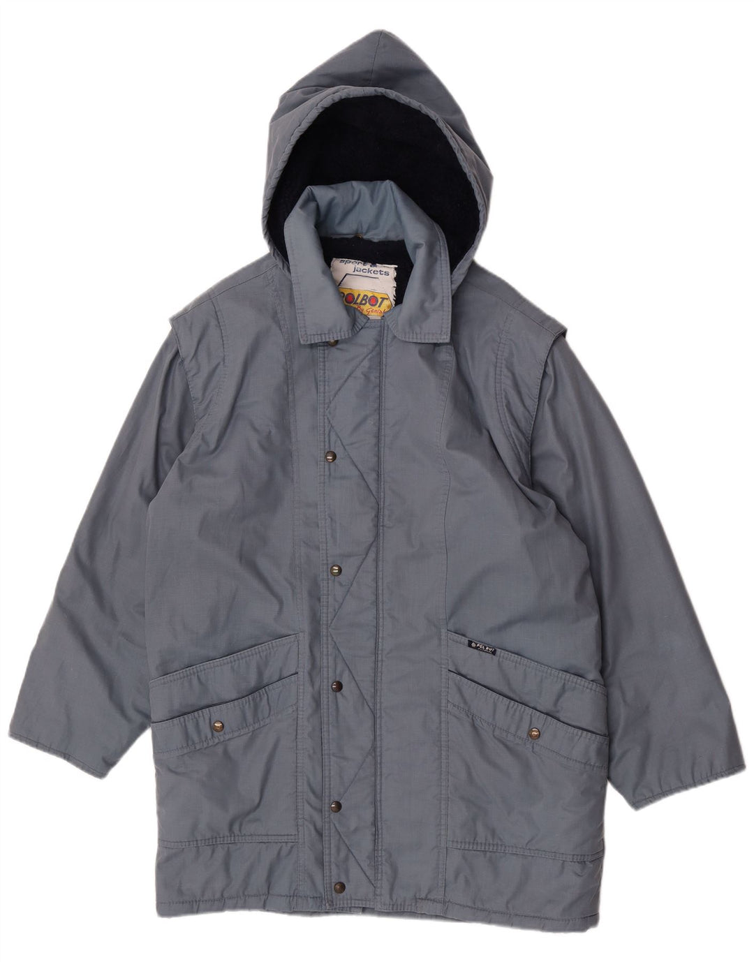 Giacca Sherpa da uomo con cappuccio Polbot UK 42 XL poliestere blu