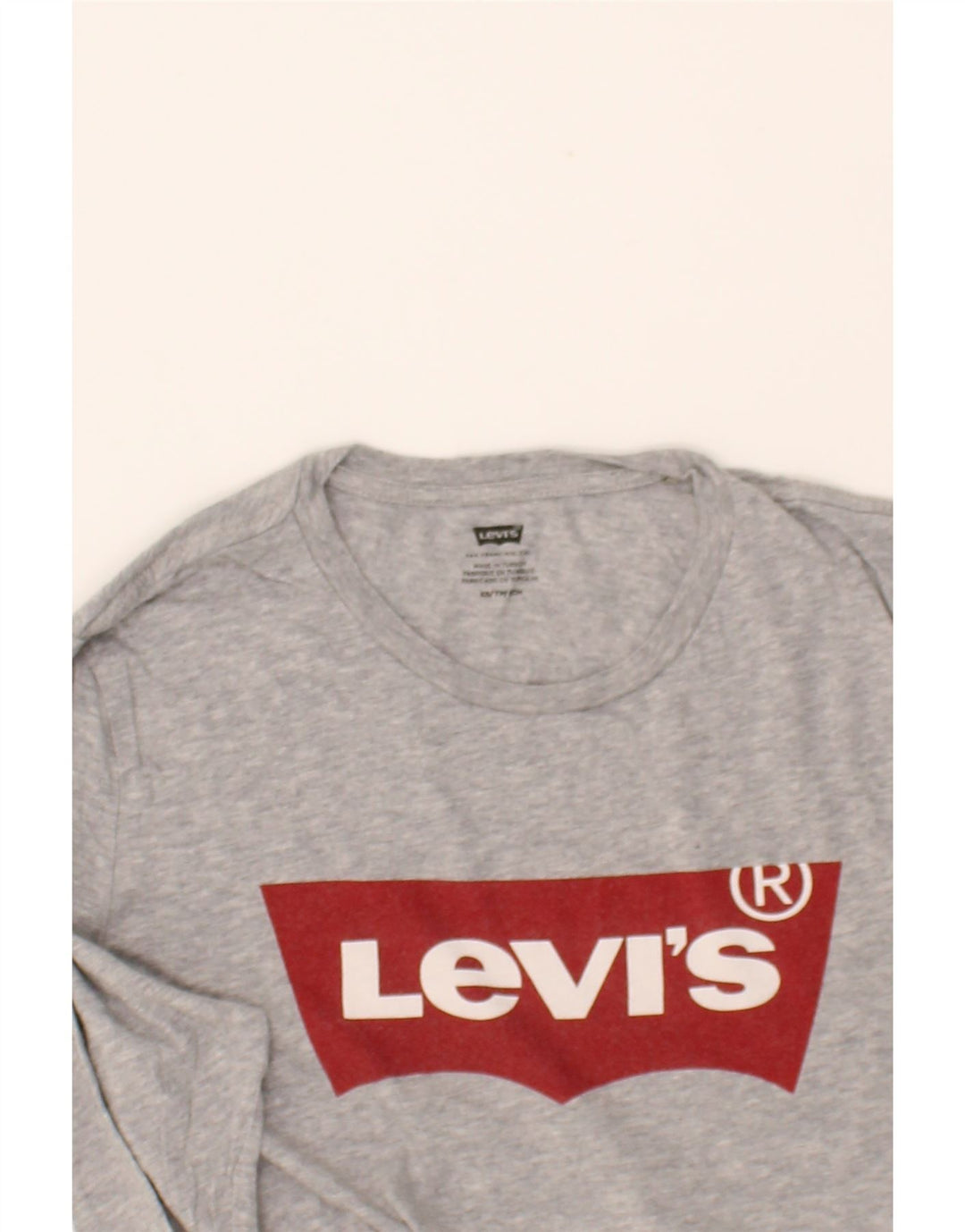 LEVI'S Mens Graphic Top Long Sleeve XS Grey Cotton Vintage Levi's and Second-Hand Levi's from Messina Hembry 