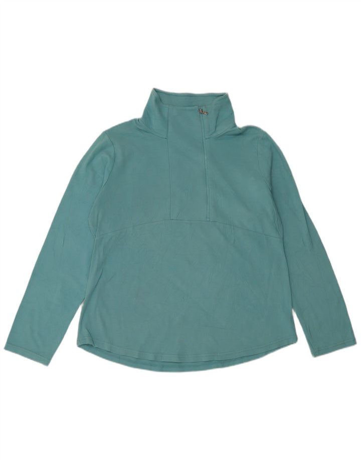 Top da tuta pullover con zip e collo da donna CHAPS UK 18 XL cotone blu