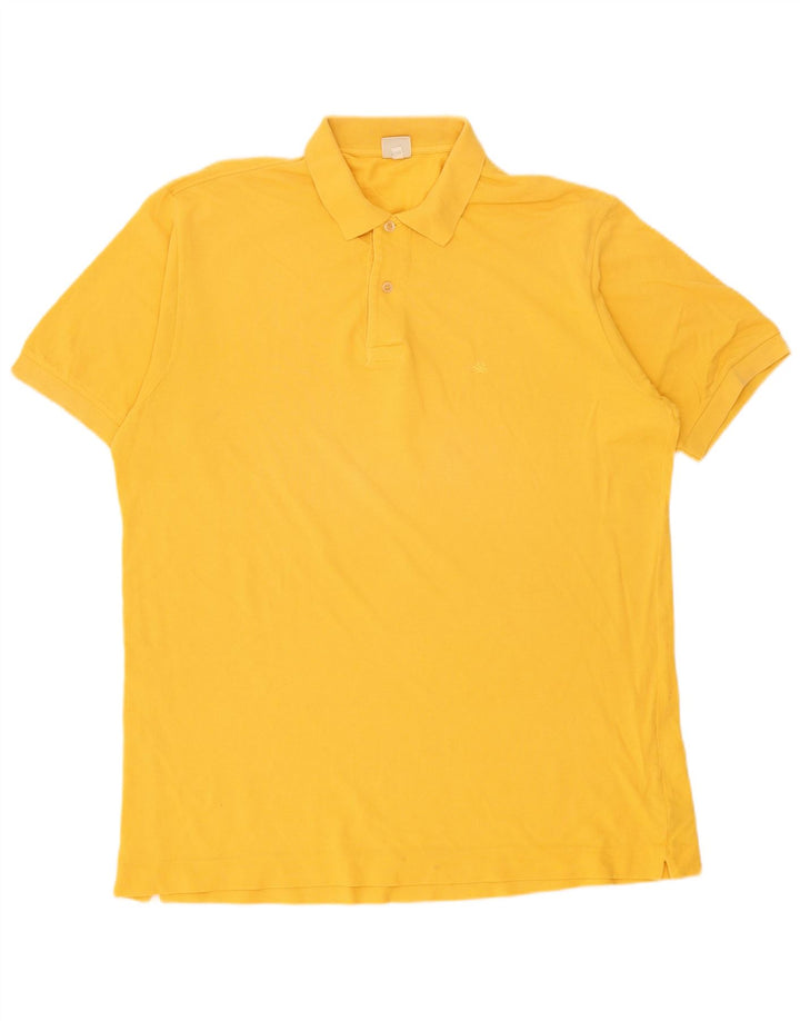 Polo Benetton Uomo Large in Cotone Giallo