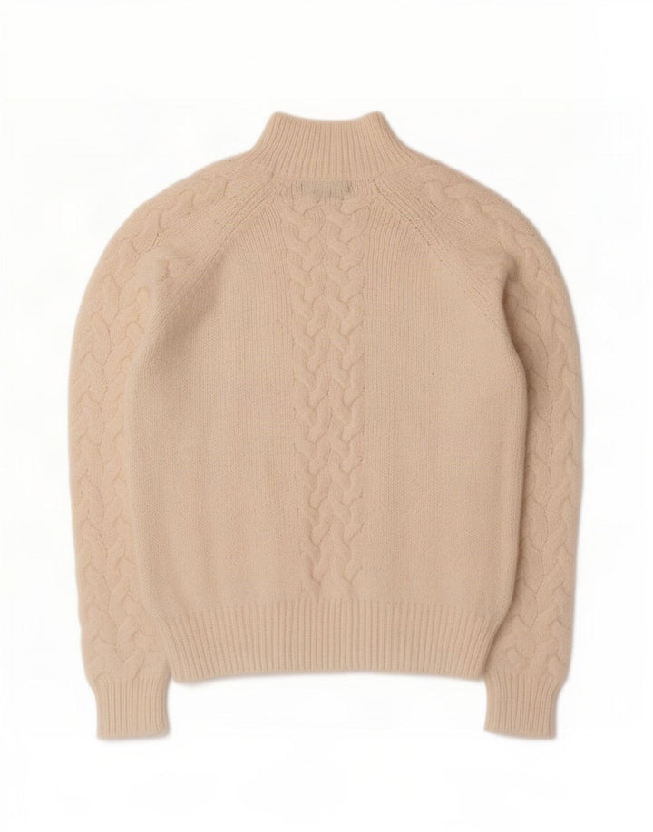 Maglione maglione a collo alto da donna Marks & Spencer UK 14 Beige medio