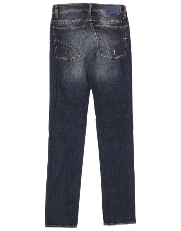 Jeans slim da uomo GAS Anders invecchiati W30 L34 cotone blu navy