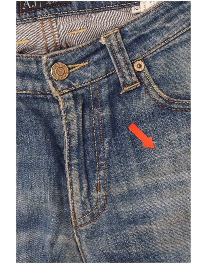 Jeans dritti Indaco da donna ARMANI W27 L28 cotone blu