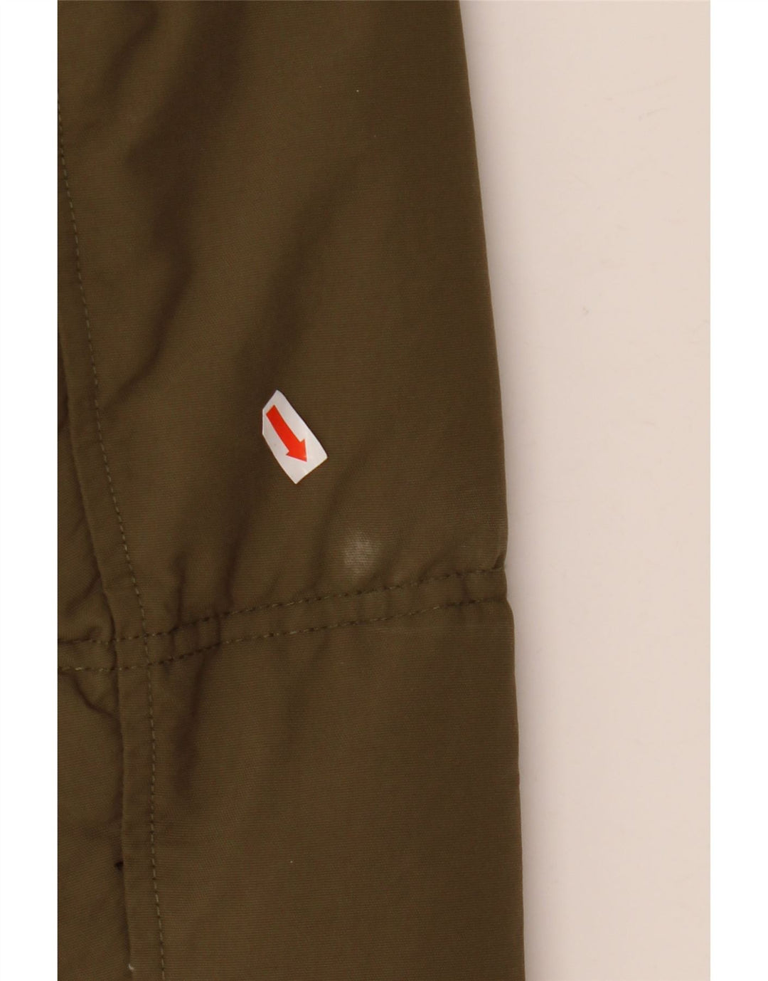 JOHN ASHFIELD Cappotto imbottito con cappuccio da uomo UK 36 Piccolo nylon kaki