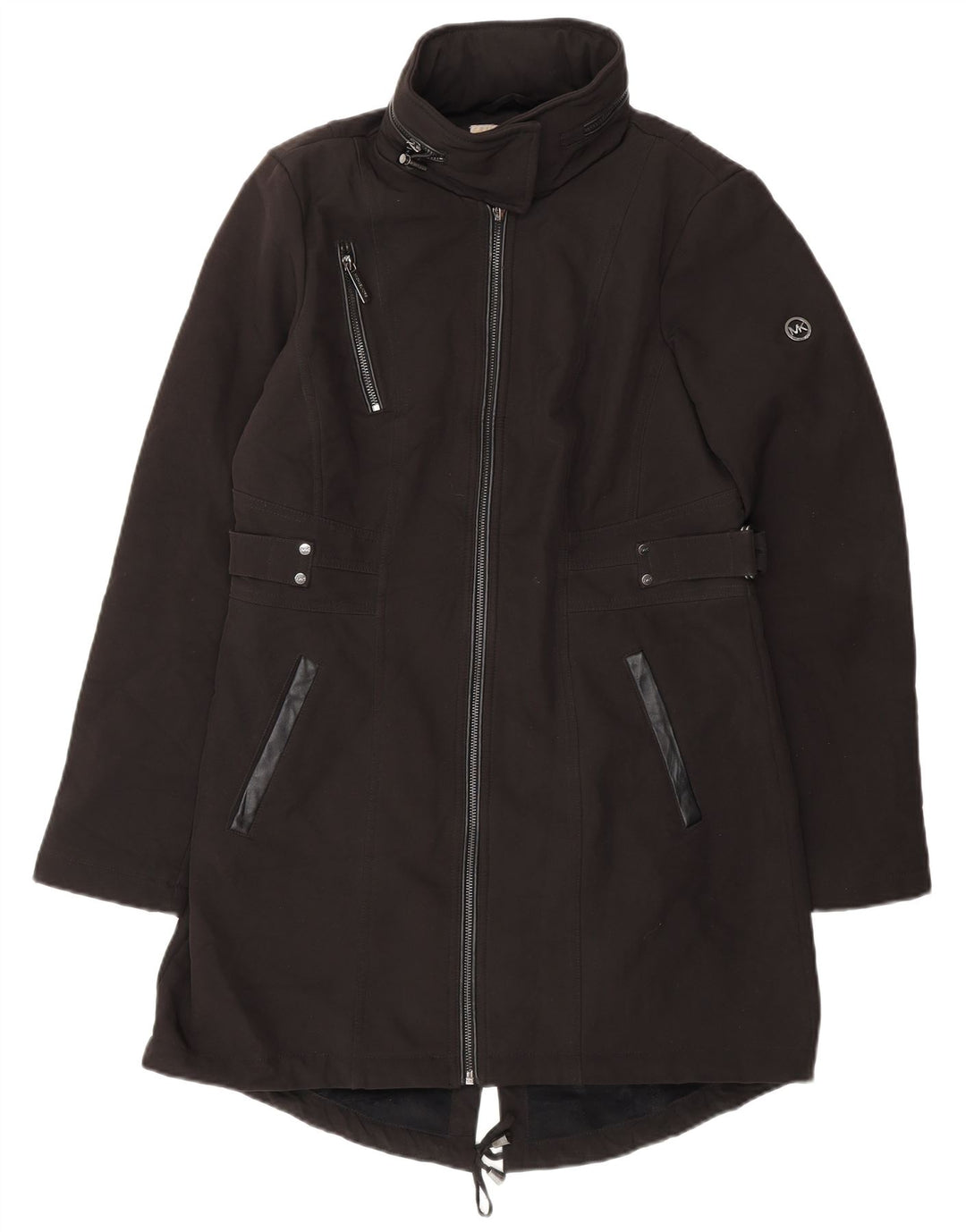 Giacca Parka con cappuccio da donna Michael Kors UK 10 Small Poliestere nero