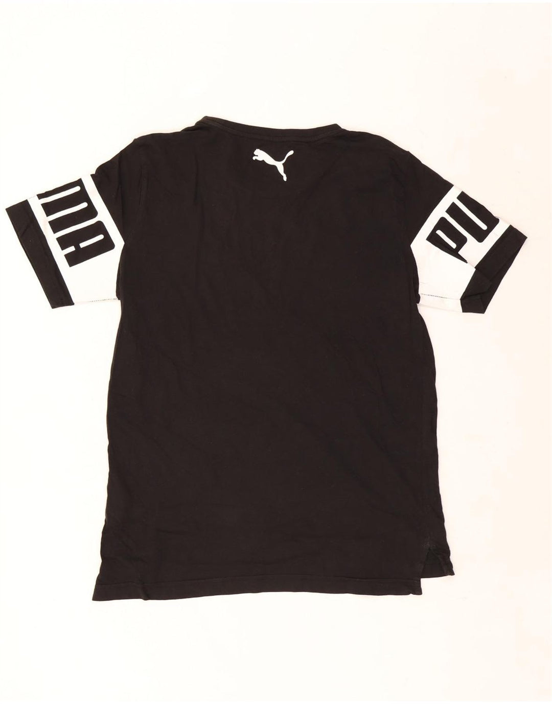 T-shirt grafica da uomo Puma Top Small in cotone nero
