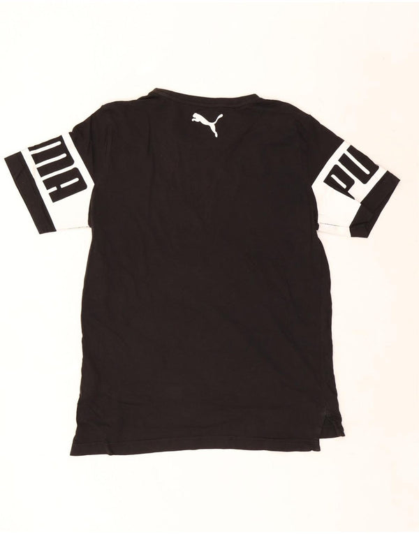 T-shirt grafica da uomo Puma Top Small in cotone nero