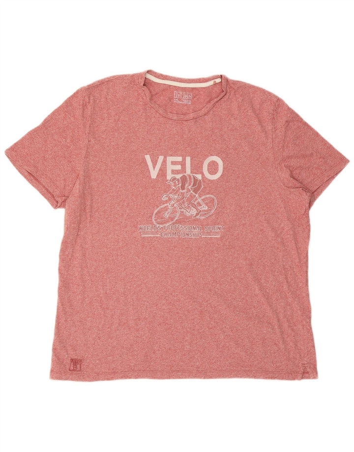 T-shirt grafica da uomo Fat Face Top 2XL cotone rosa