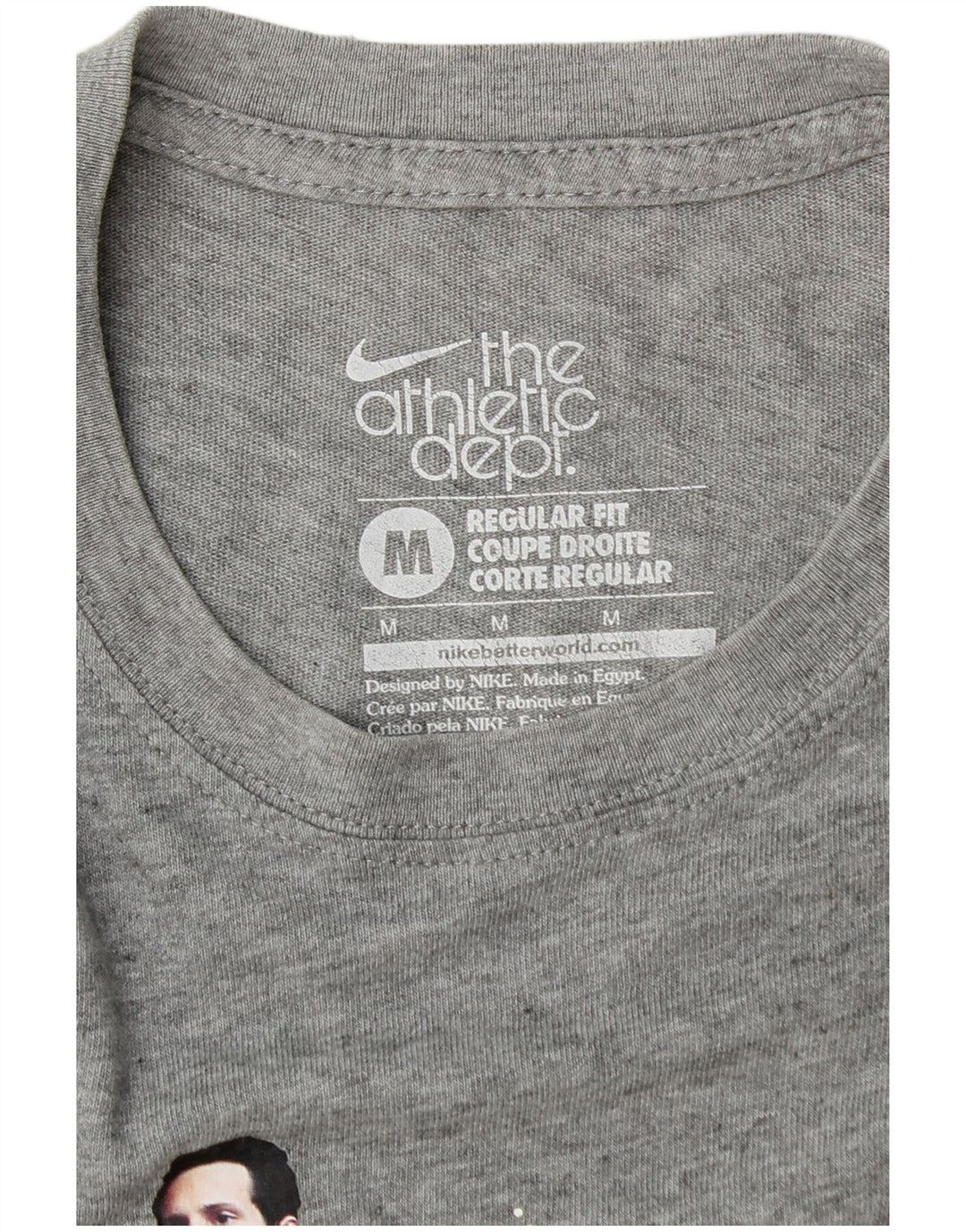 T-shirt grafica da uomo con vestibilità regolare NIKE, grigio medio