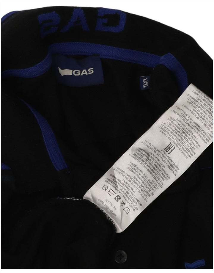 Polo da uomo Gas 3XL cotone nero