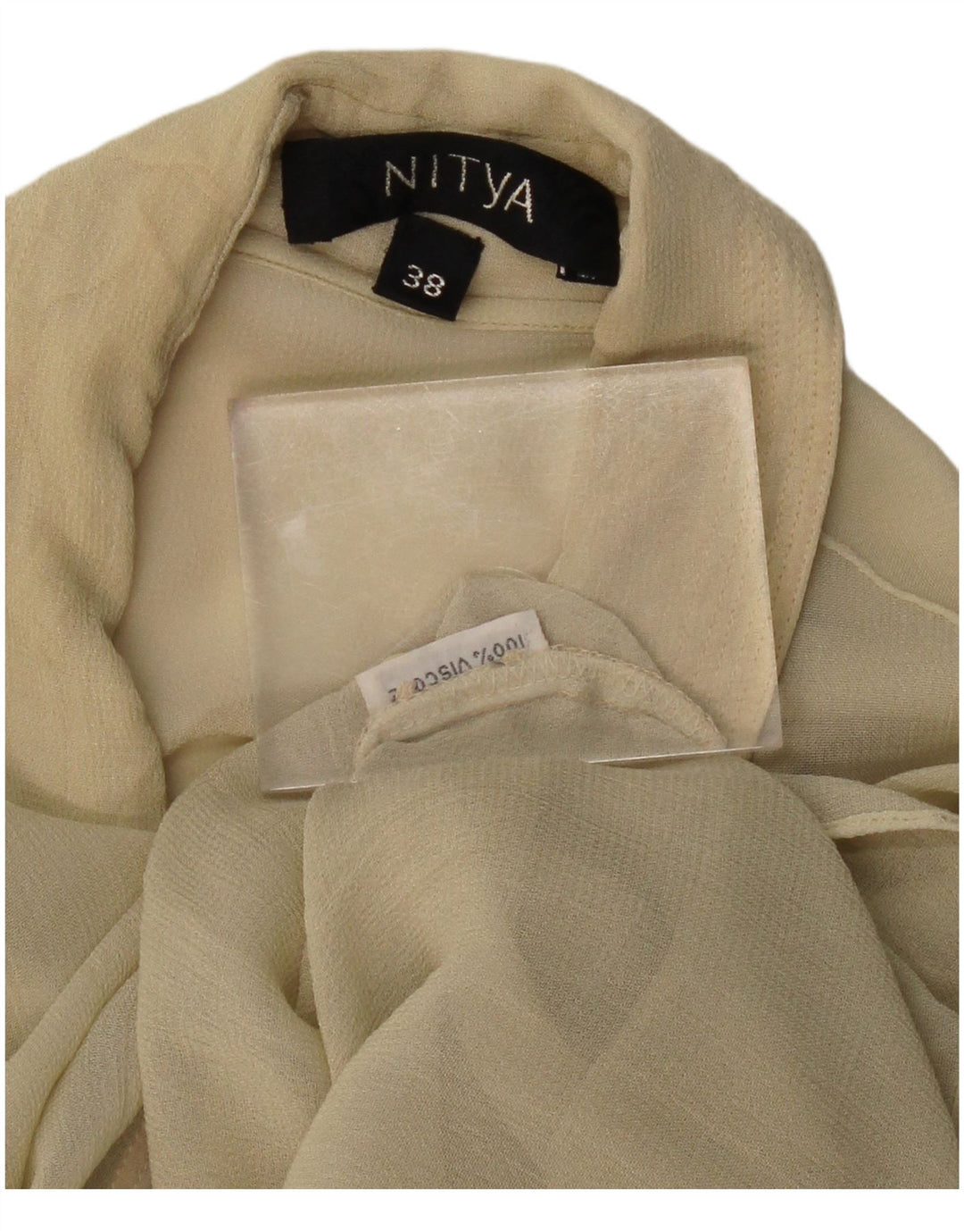 Camicetta camicia trasparente da donna Nitya EU 38 Viscosa beige medio