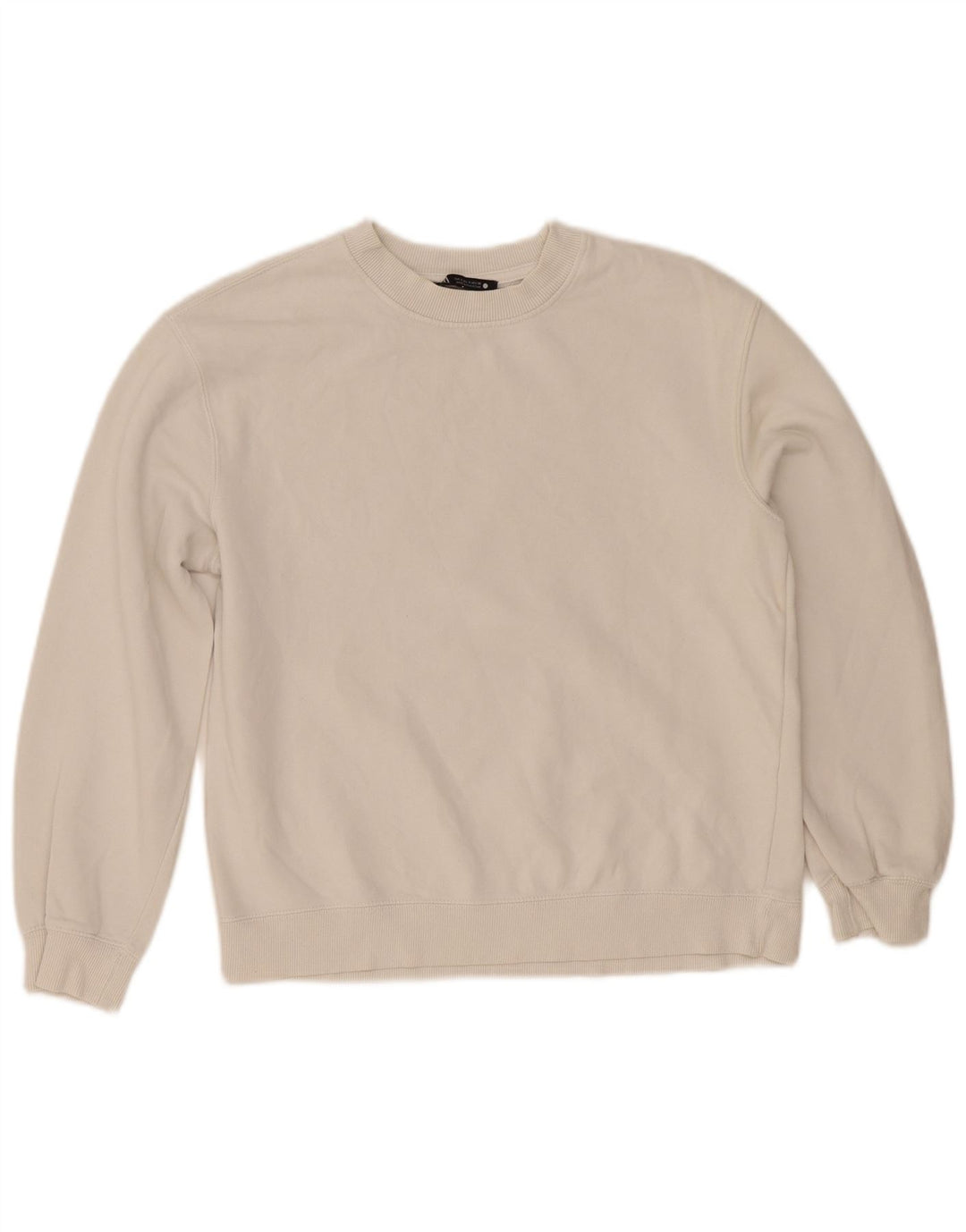 Felpa corta da donna Zara UK 10 piccola bianca